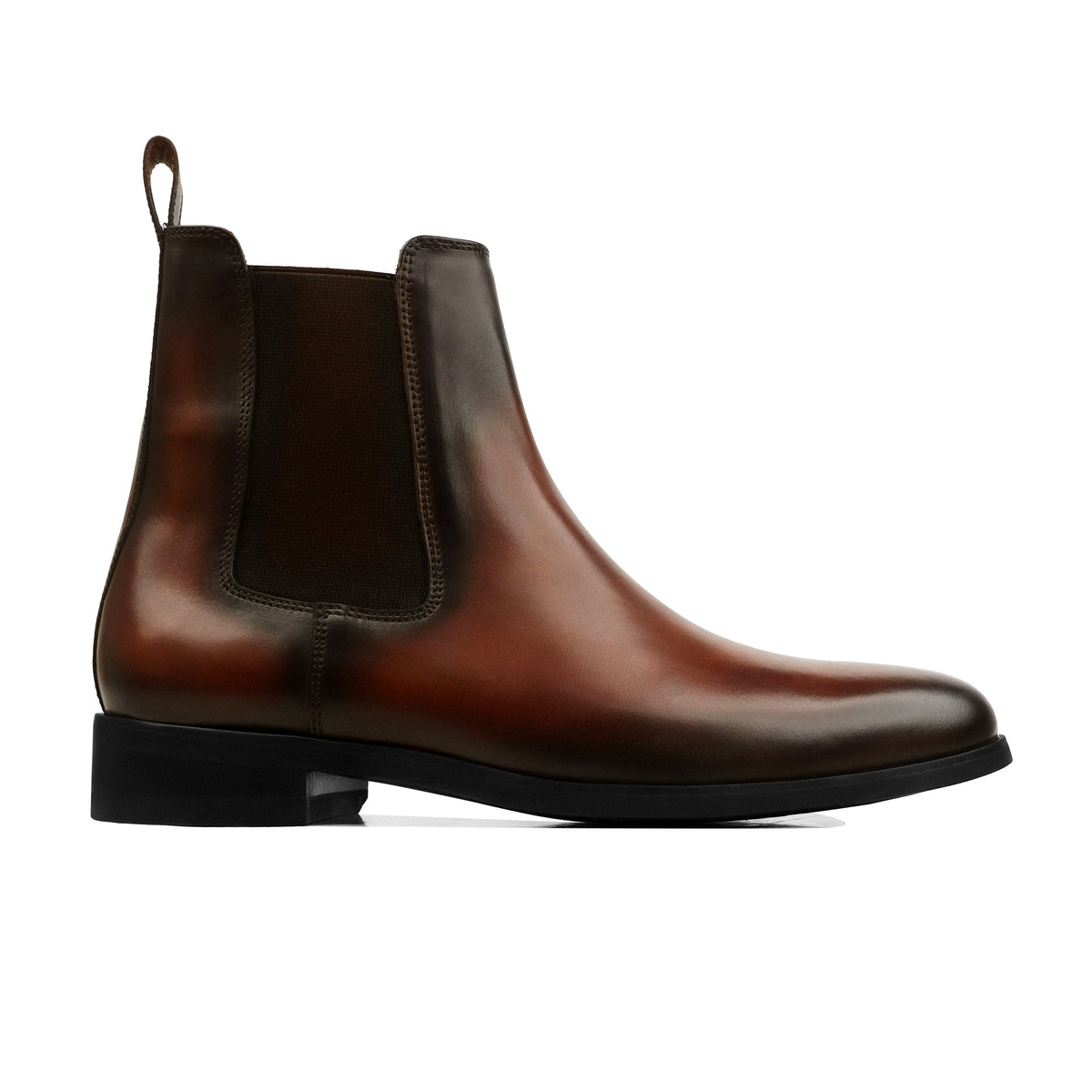 Bravik - Men's Burnished Brown Calf Leather Chelsea Boot