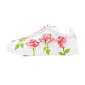 Blaze Lily - Men's White Hand Painted Sneaker