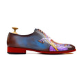 Viper Noir - Men's Burnished Blue Hand Painted Wholecut