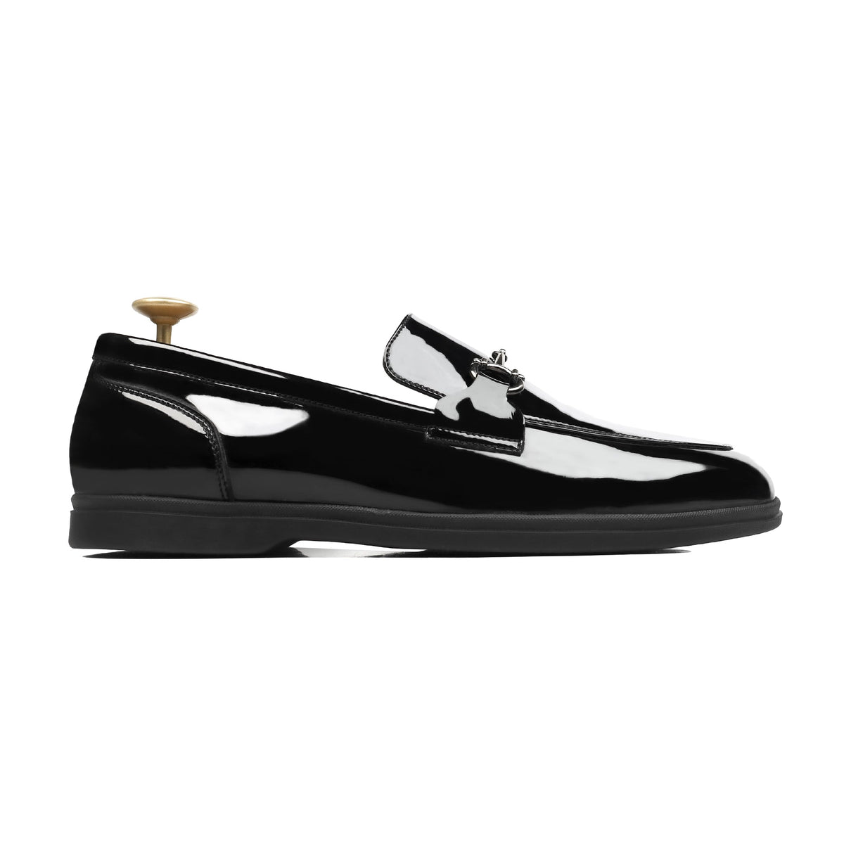 Fenz- Men's Black Patent Leather Loafer