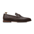 Bronz - Men's Dark Brown Pebble Grain Leather Loafer