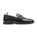 Ovrin - Men's Black Patent Leather Loafer
