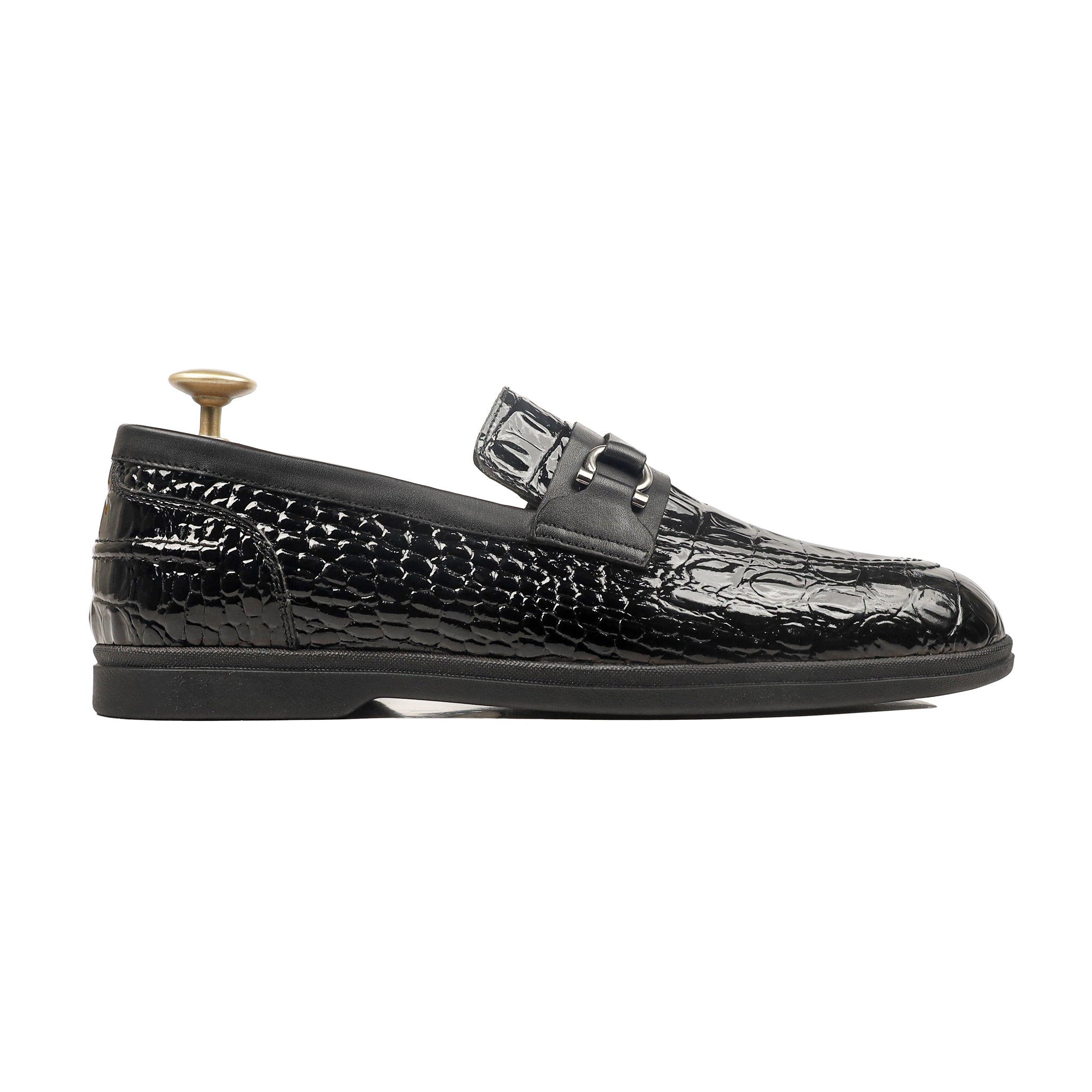 Ovrin - Men's Black Patent Leather Loafer
