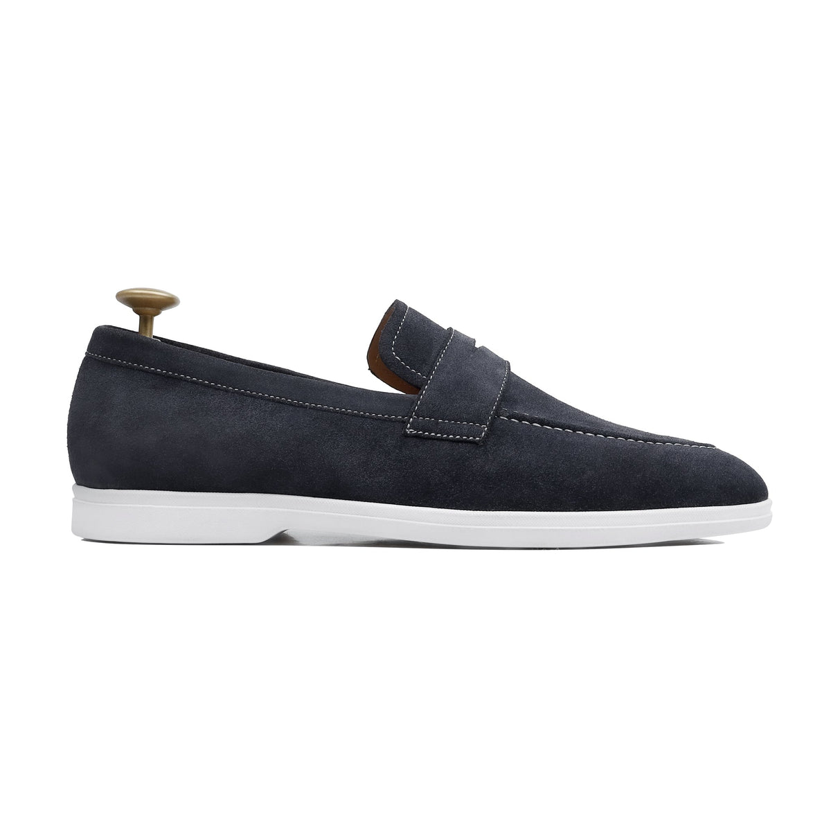 Harlow - Men's Dark Blue Suede Loafer