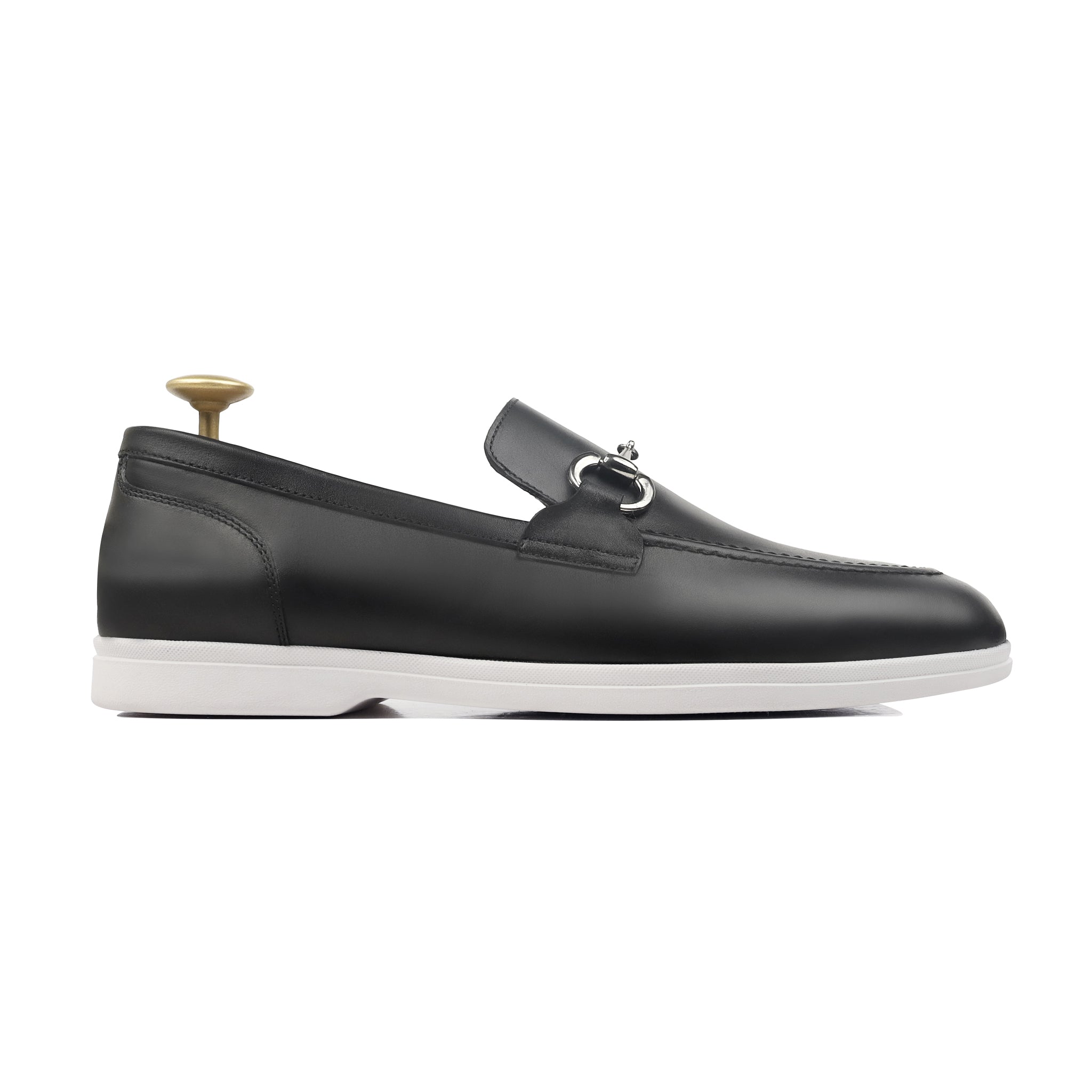 Laztro- Men's Black Calf Leather Loafer