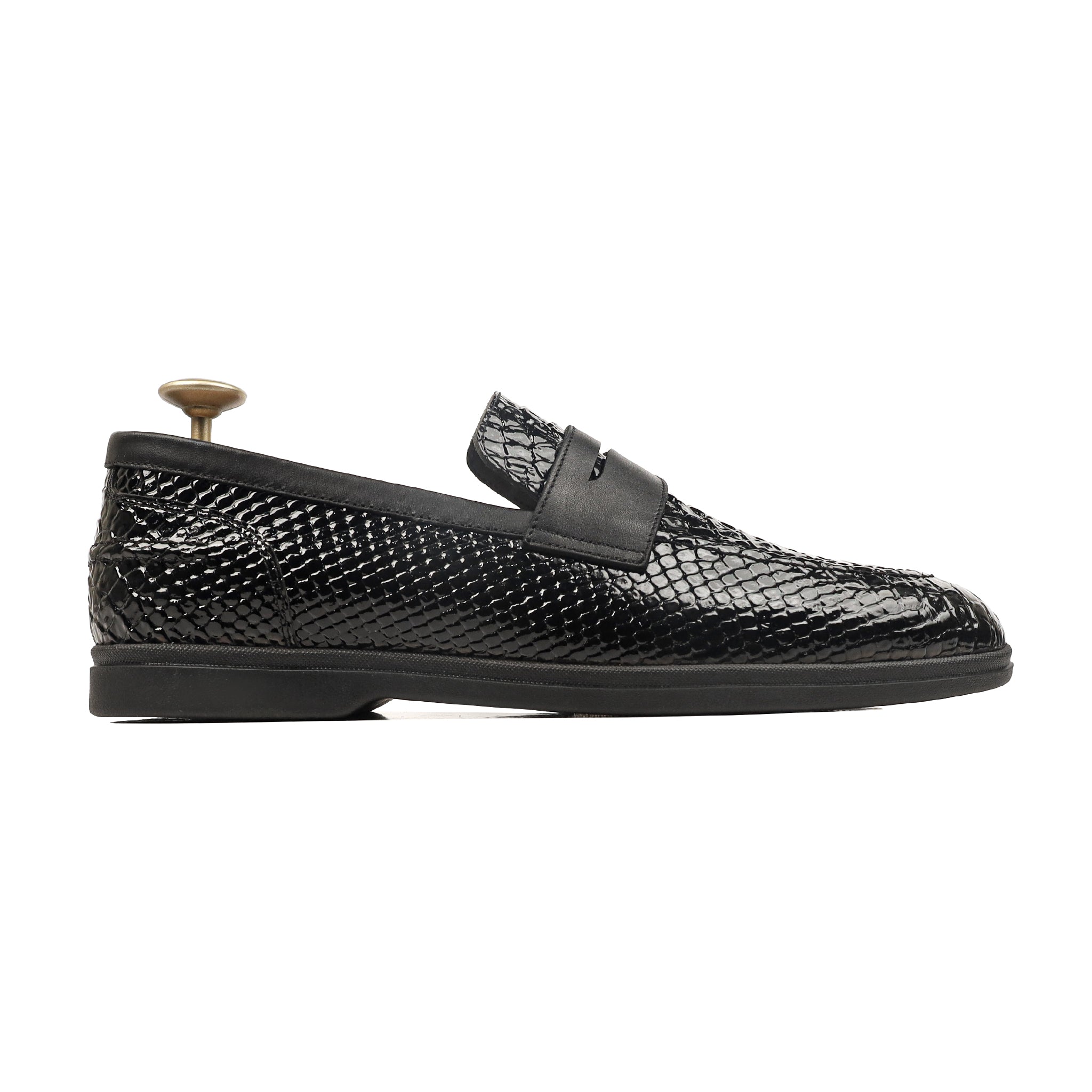 Drayven - Men's Black Patent Leather Loafer