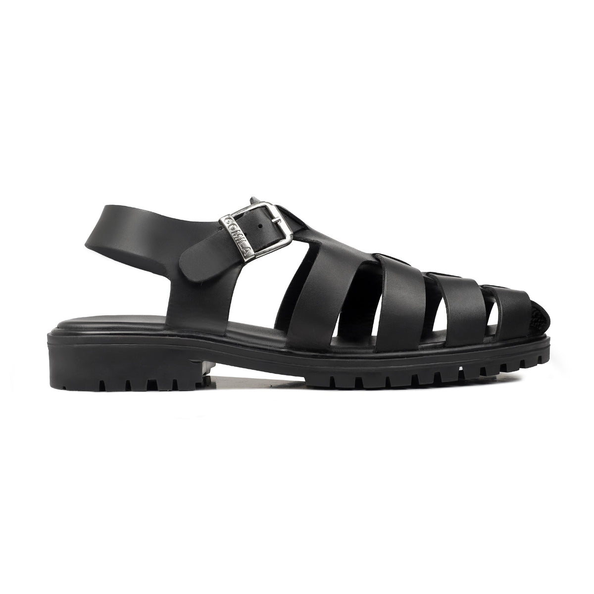 Venturo - Men's Black Calf Leather Sandal