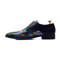 Prism - Men's Black Hand Painted Strapped Loafer