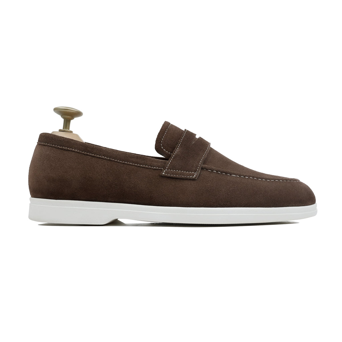 Harlow - Men's Dark Brown Suede Loafer