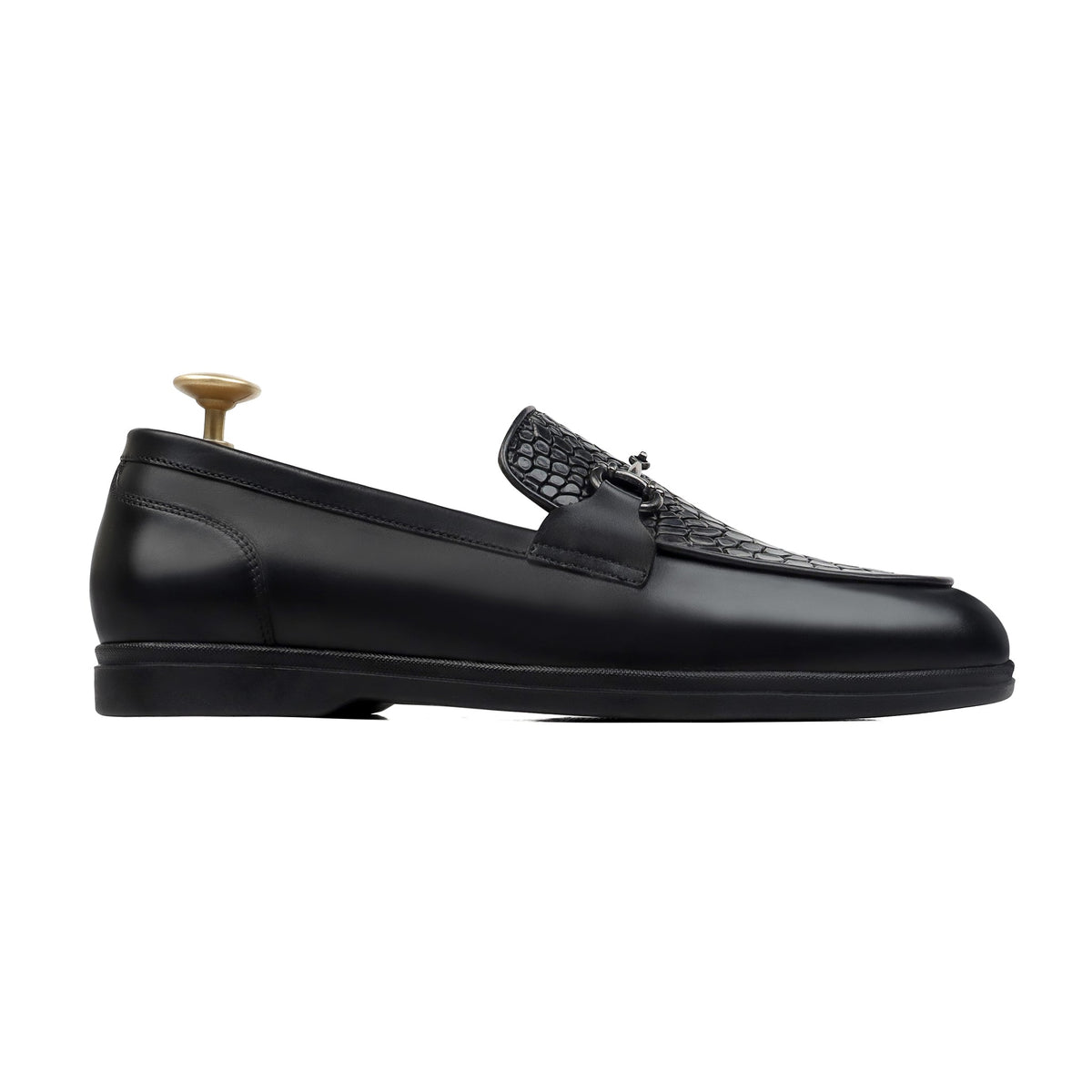Orvik- Men's Black Calf Leather Loafer