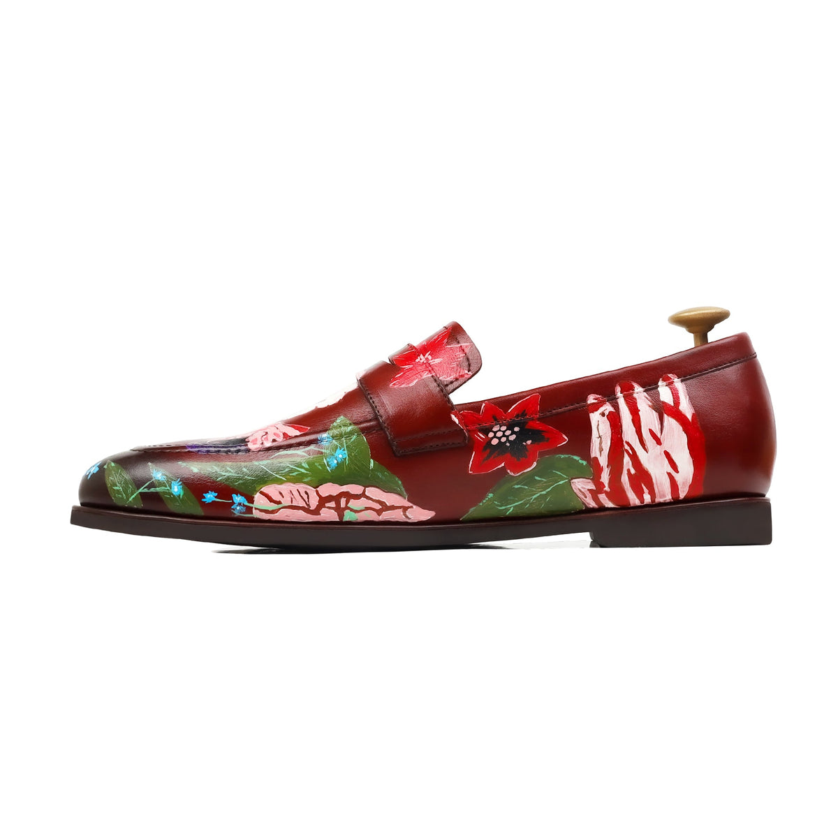Botanica - Men's Oxblood Hand Painted Loafer