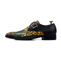 Prism - Men's Black Hand Painted Strapped Loafer
