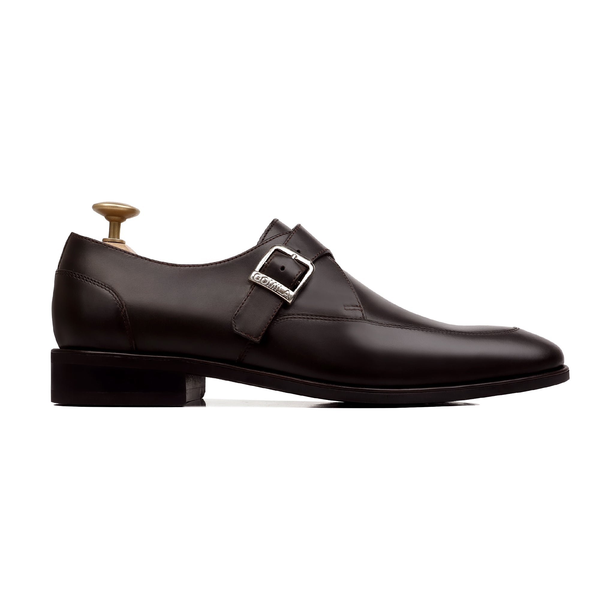 Windsor - Men's Dark Brown Calf Leather Single Monkstrap