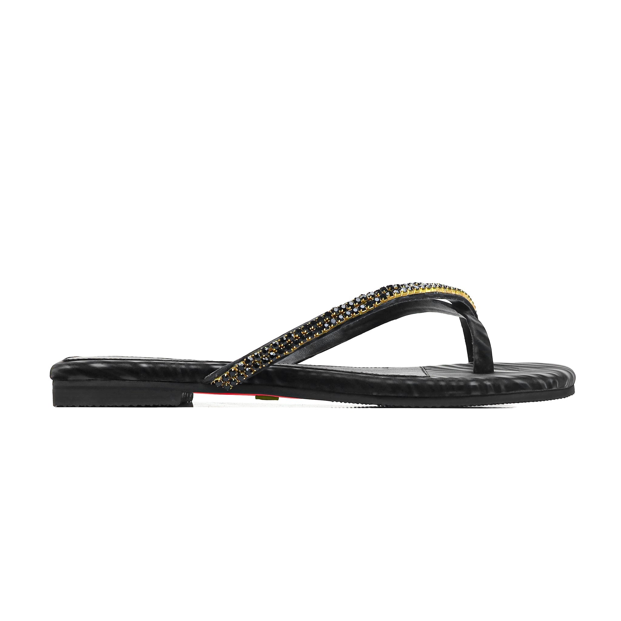 Seren - Women's Black and Yellow Slipper