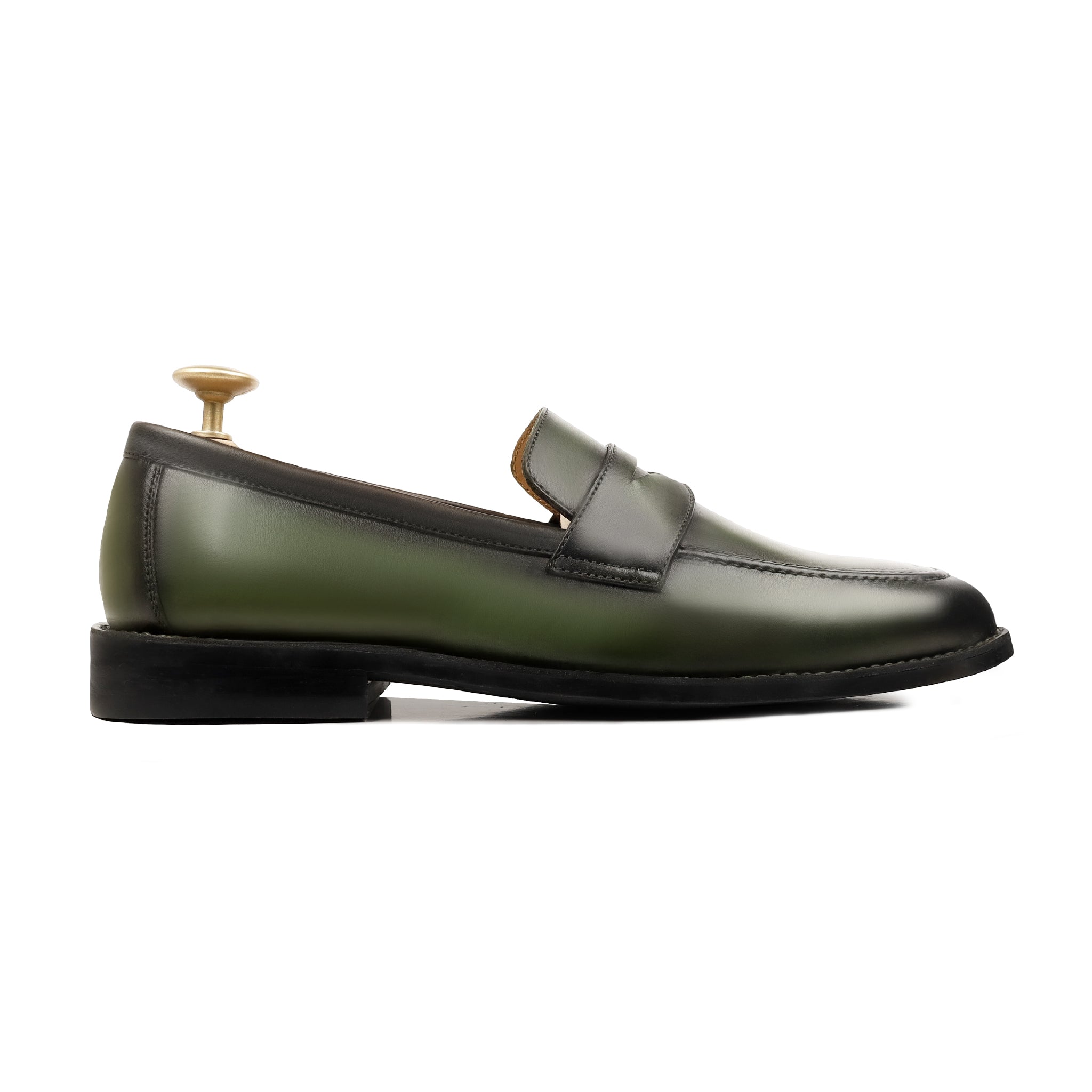 Bolt - Men's Burnished Olive Green Calf Leather Loafer - Goodyear Welted