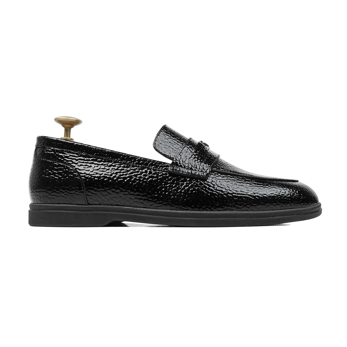 Mavix - Men's Black Patent Leather Loafer