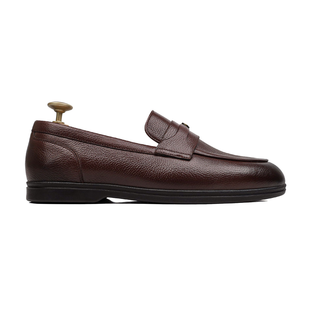 Baltasar - Men's Burnished Oxblood Pebble Grain  Leather Loafer