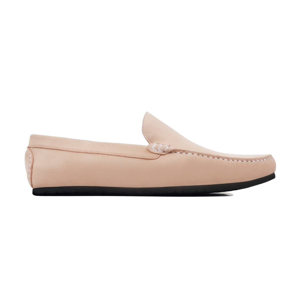 Vyla - Ladies Light Beige Split Suede Loafer