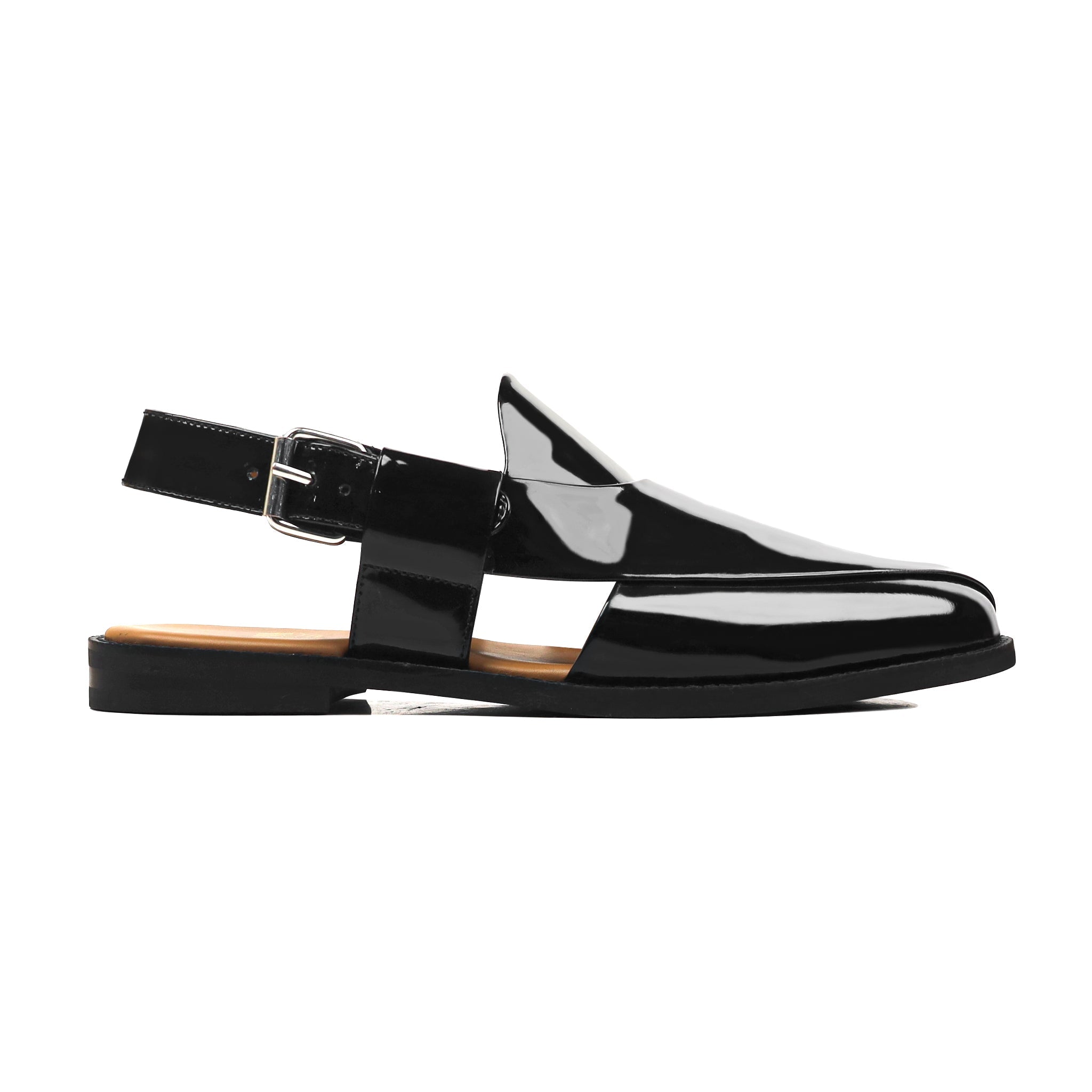 Vinton - Men's Black Patent Leather Sandal
