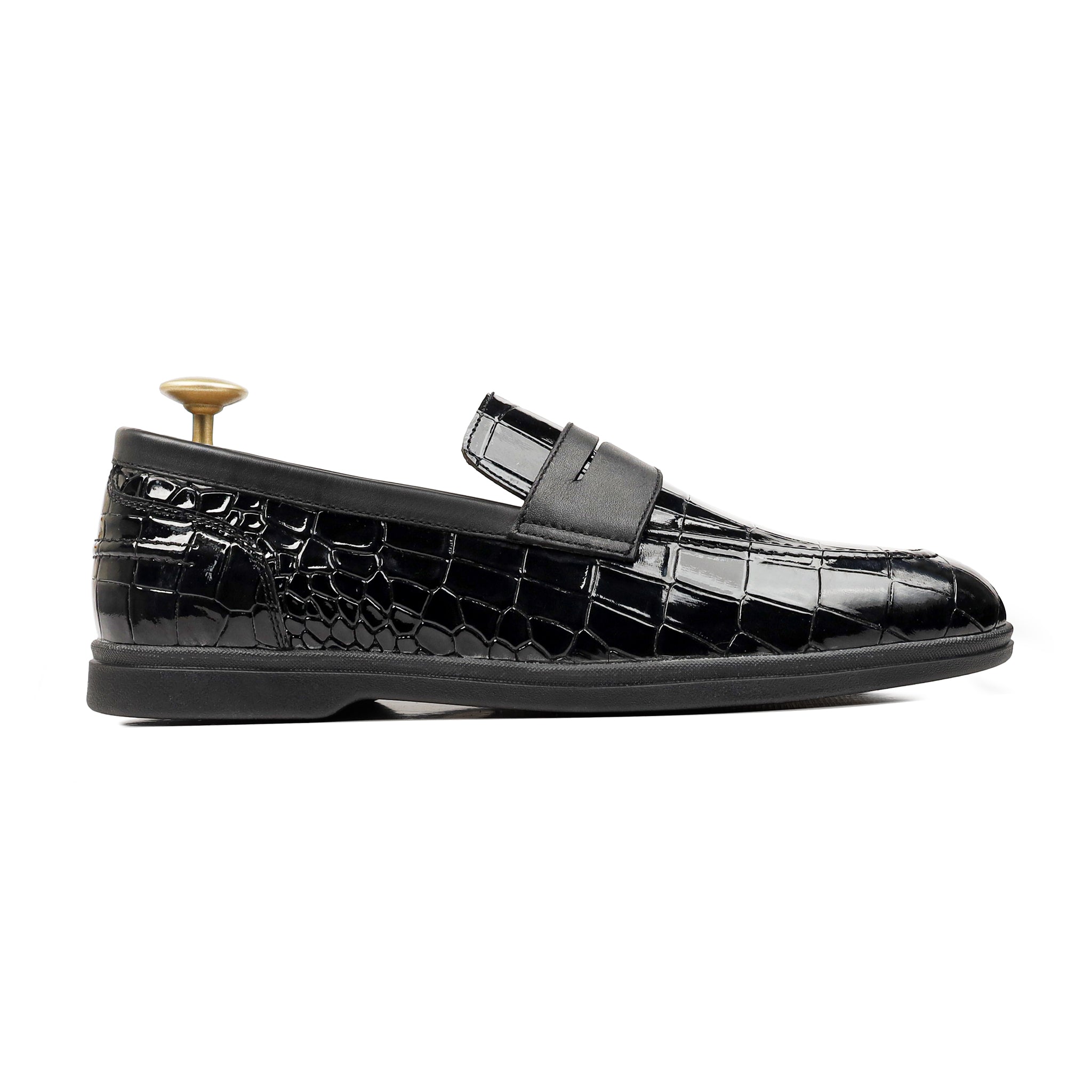 Rolvik - Men's Black Patent Leather Loafer