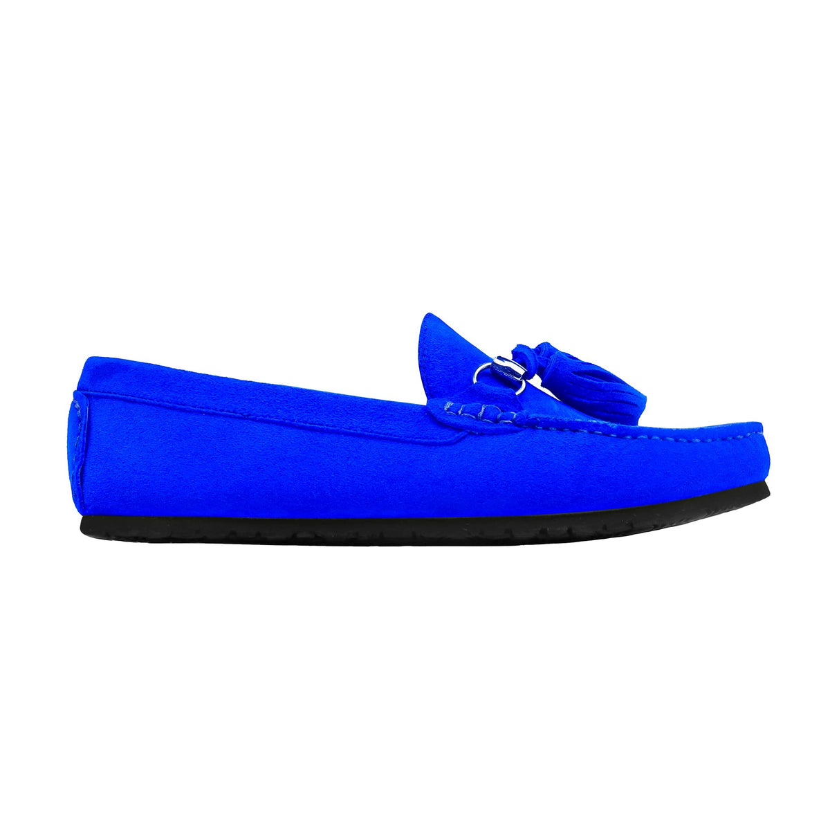 Aira - Ladies Blue Suede Loafer