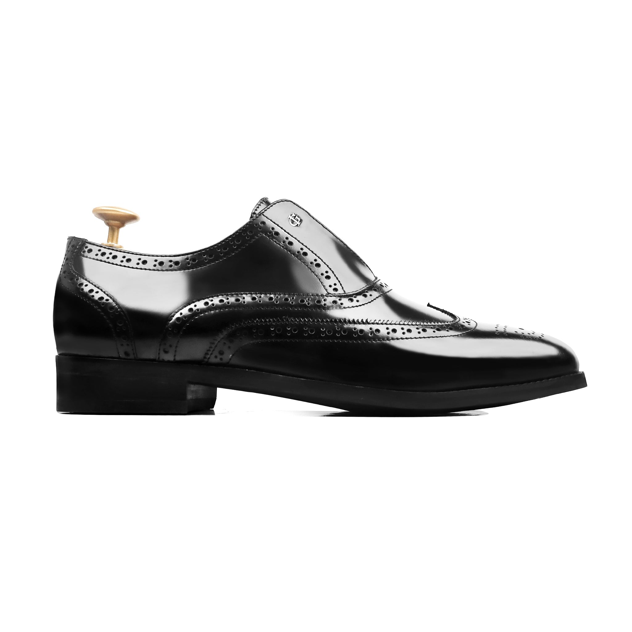 Rivo - Men's Black Box Leather High Shine Oxford Shoe