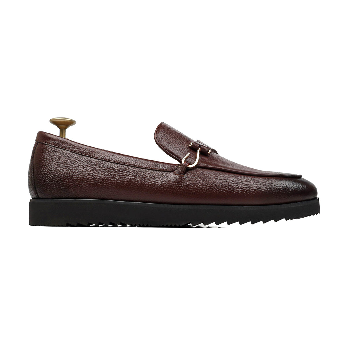 Oxen - Men's Burnished Oxblood Pebble Grain Leather Loafer