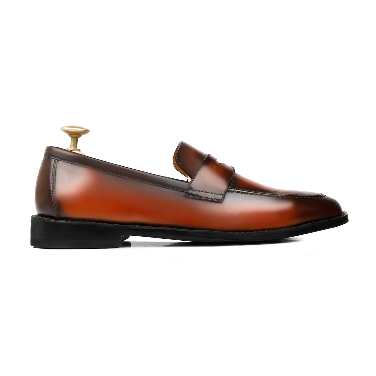 Bolt - Men's Burnished Tan Brown Calf Leather Loafer - Goodyear Welted