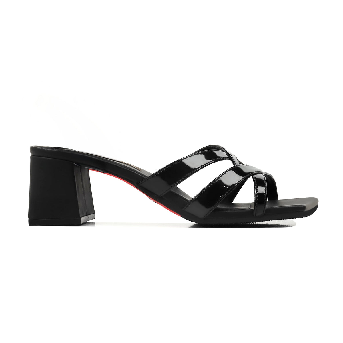 Fion - Women's Black Strapped 50mm Heel