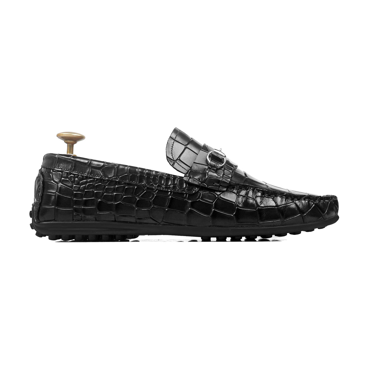 Eldon - Men's Black Calf Leather Driver Shoe