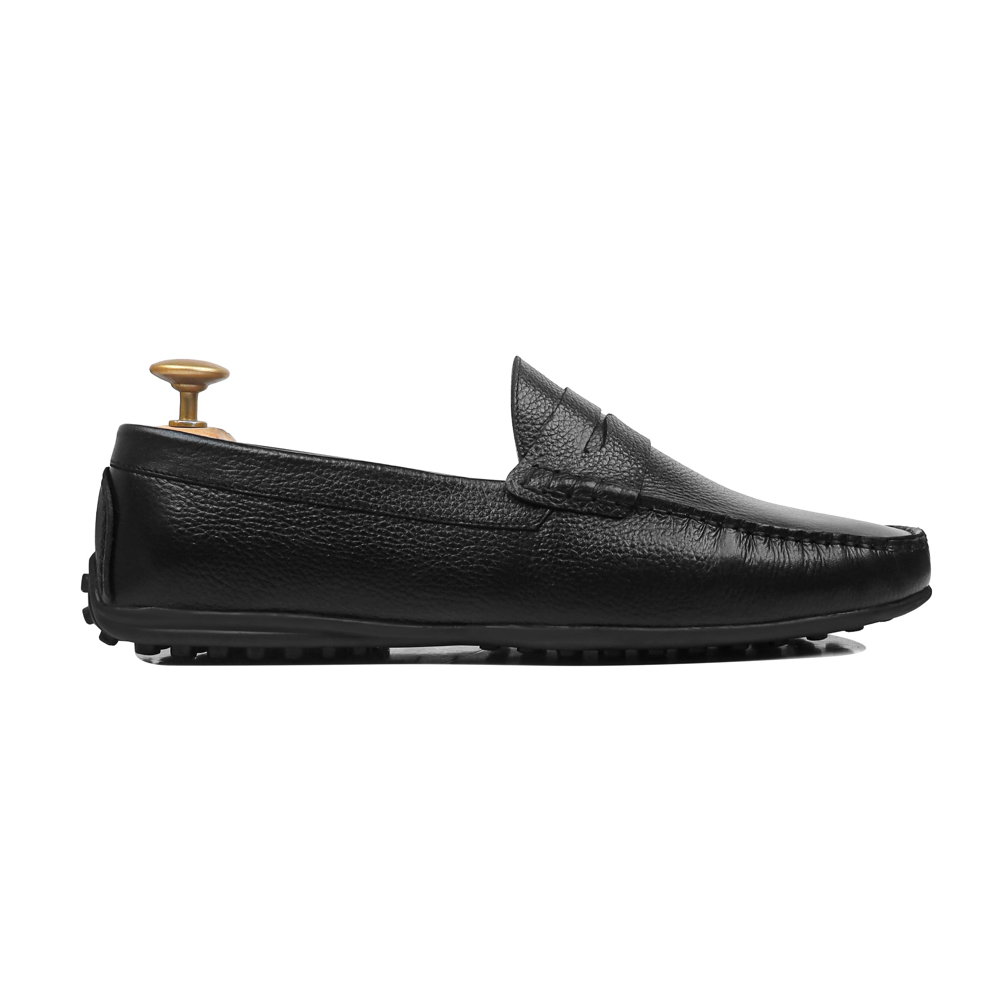 Drex - Men's Black Calf Leather Driver Shoe