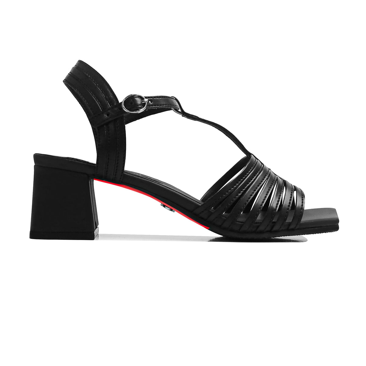 Lolo - Women's Black Strapped Heel
