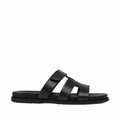 Erif - Men's Black Calf Leather Slipper
