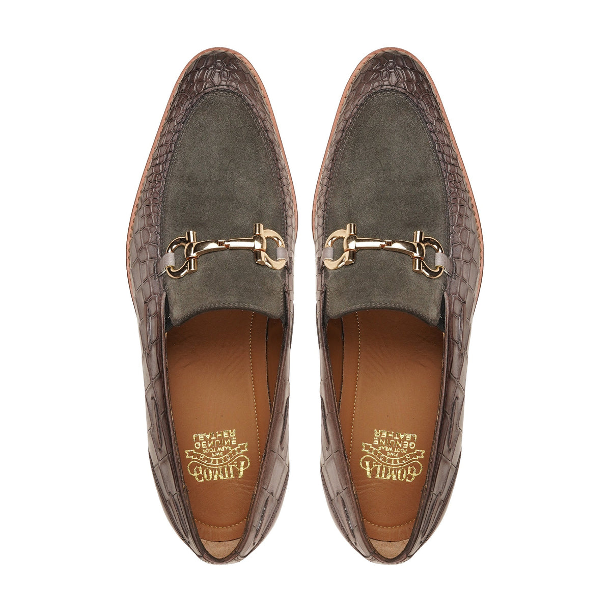 Sawara - Men's Beige Calf Leather And Kid Suede Loafer
