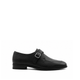 Selfoss - Men's Black Pebble Grain Leather Single Monkstrap