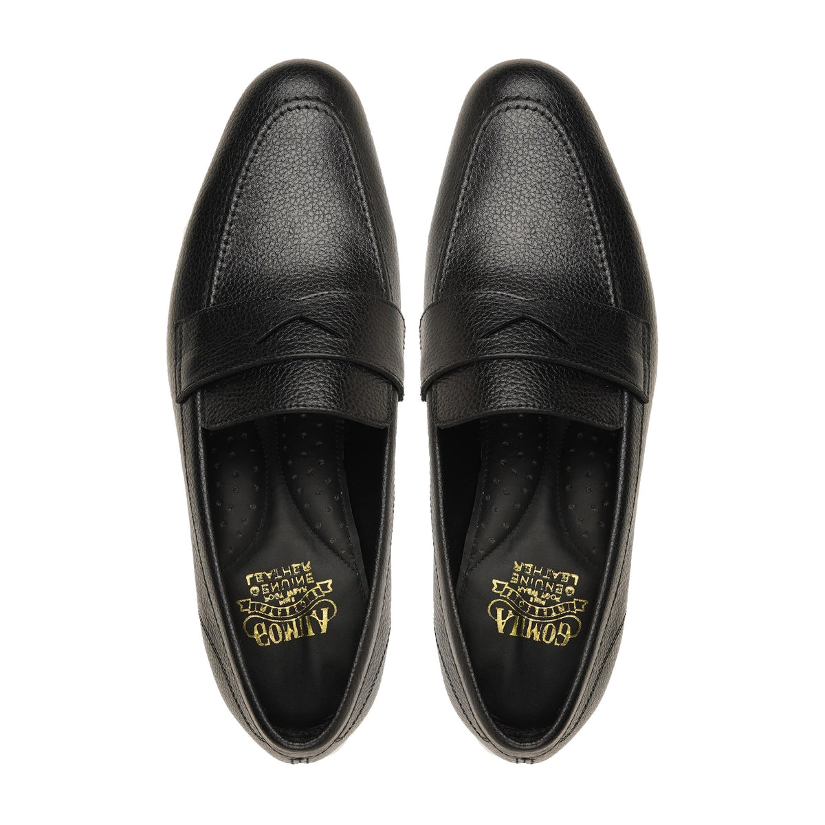 Seth - Men's Black Pebble Grain Leather Loafer