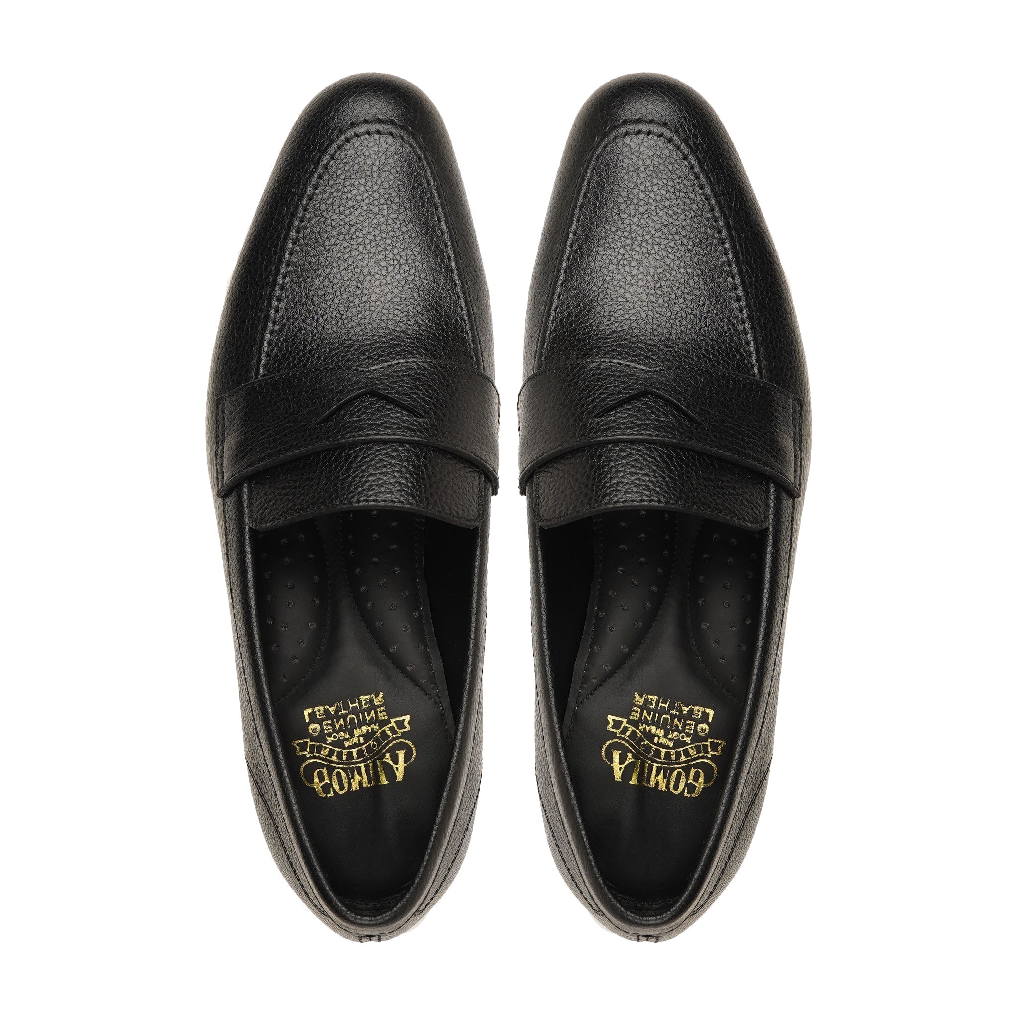 Seth - Men's Black Pebble Grain Leather Loafer
