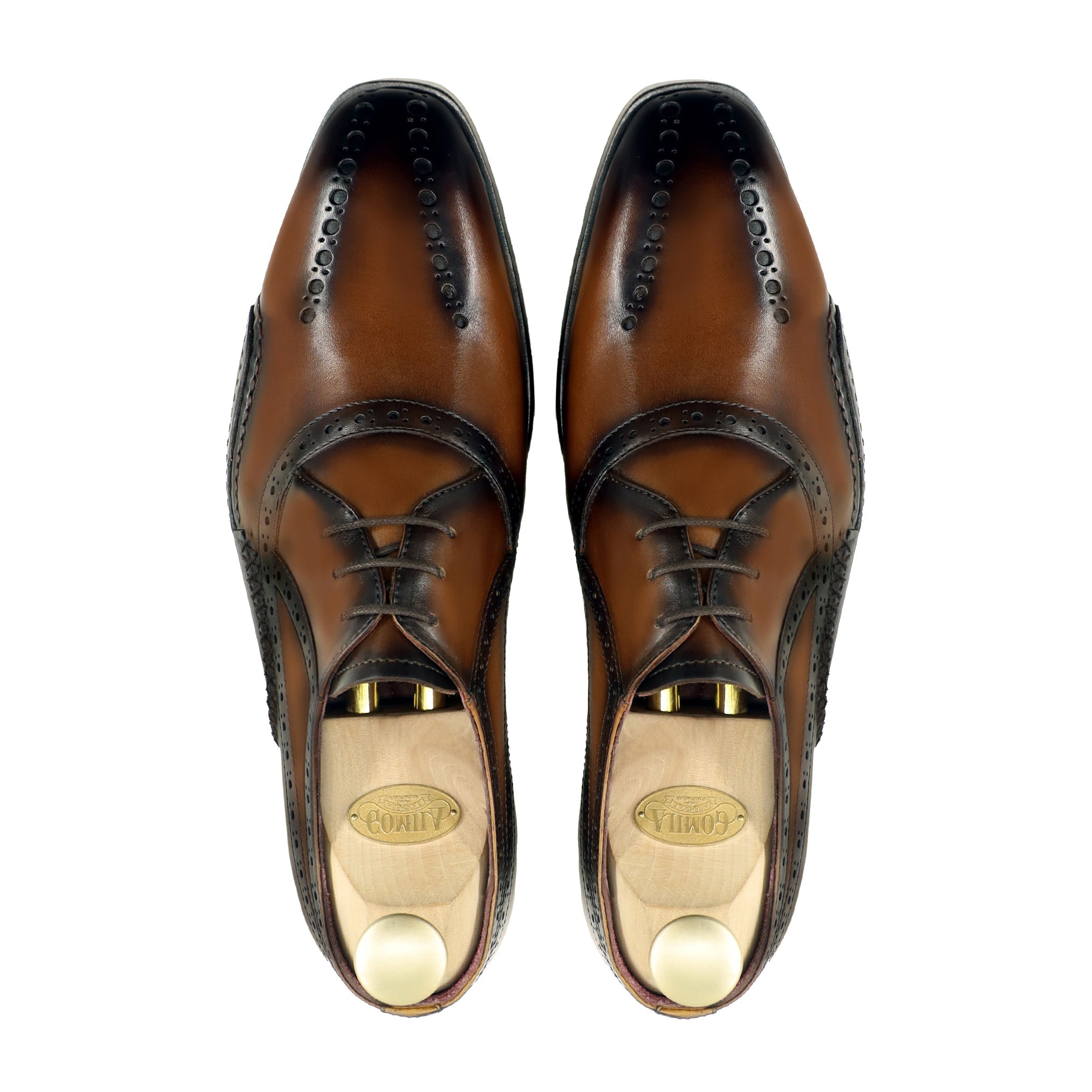 Shuriken - Men's Burnished Tan Calf Leather Oxford Shoe - Goodyear Welted