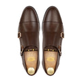 Allin - Men's Brown Calf Leather Double Monkstrap