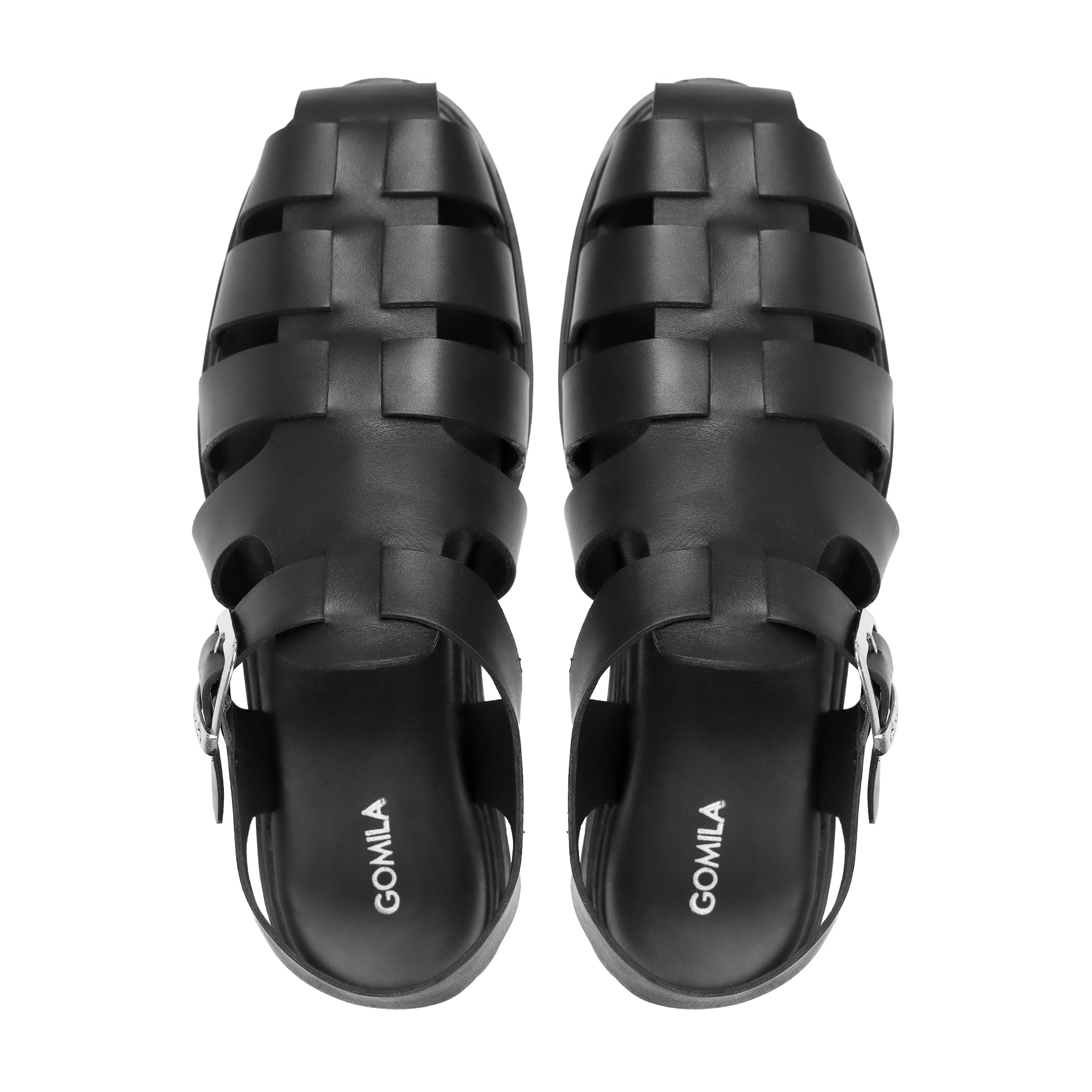Venturo - Men's Black Calf Leather Sandal