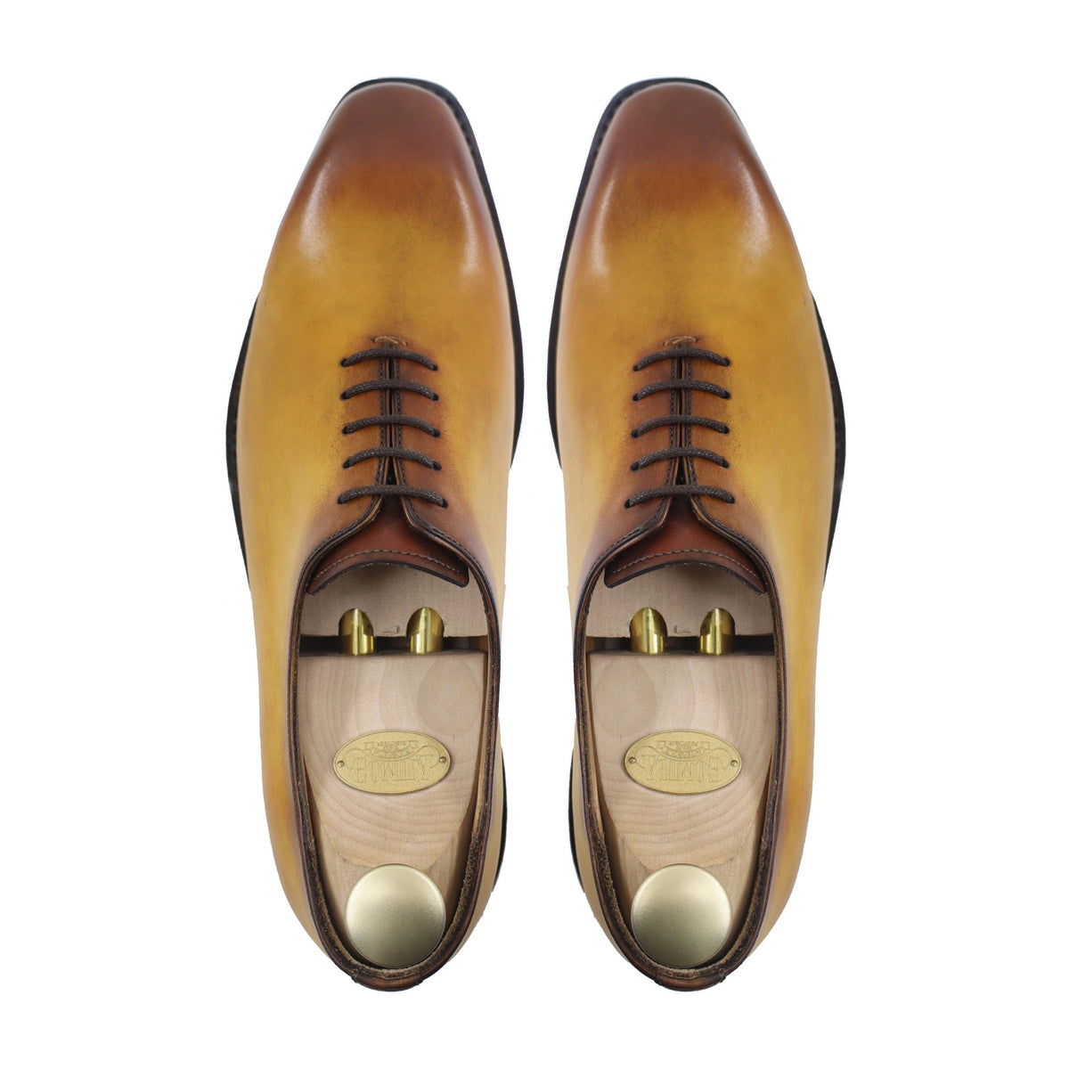 Enzo - Men's Burnished Tan Calf Leather Wholecut Shoe - Goodyear Welted