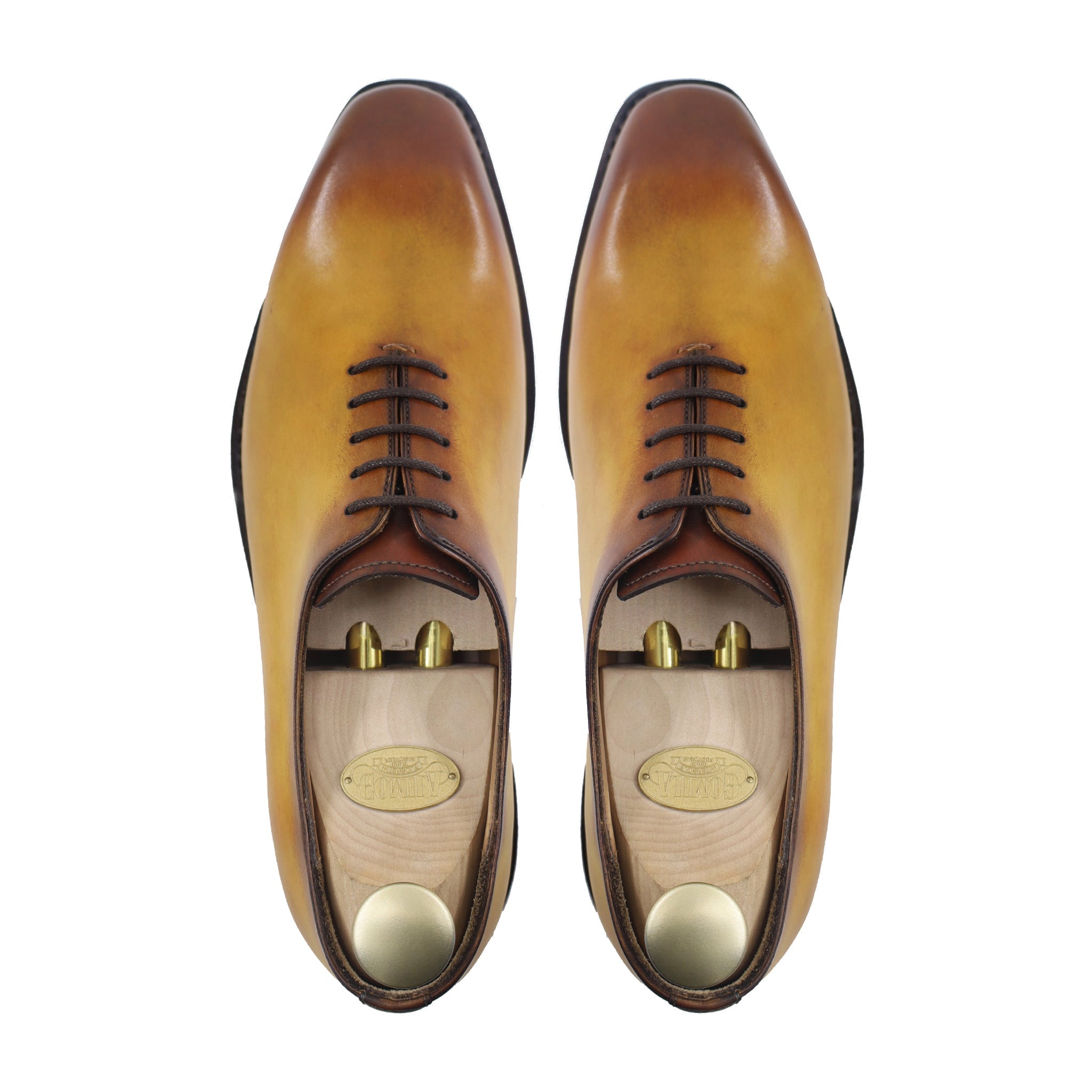 Enzo - Men's Burnished Tan Calf Leather Wholecut Shoe - Goodyear Welted