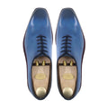 Enzo - Men's Burnished Blue Calf Leather Wholecut Shoe - Goodyear Welted