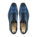 Nekiru - Men's Burnished Blue Calf Leather Oxford Shoe - Goodyear Welted