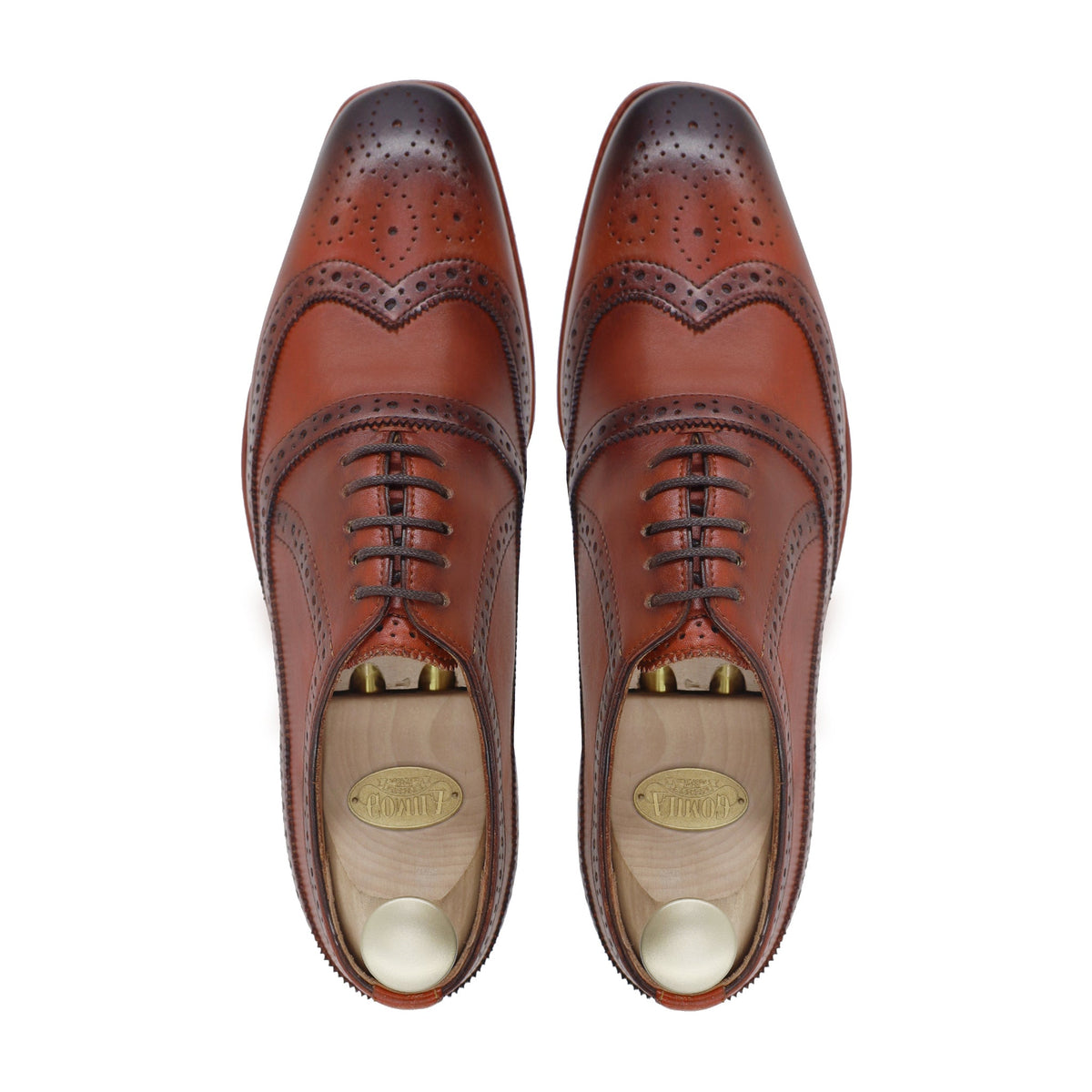Takara - Men's Reddish Brown Calf Leather Oxford Shoe
