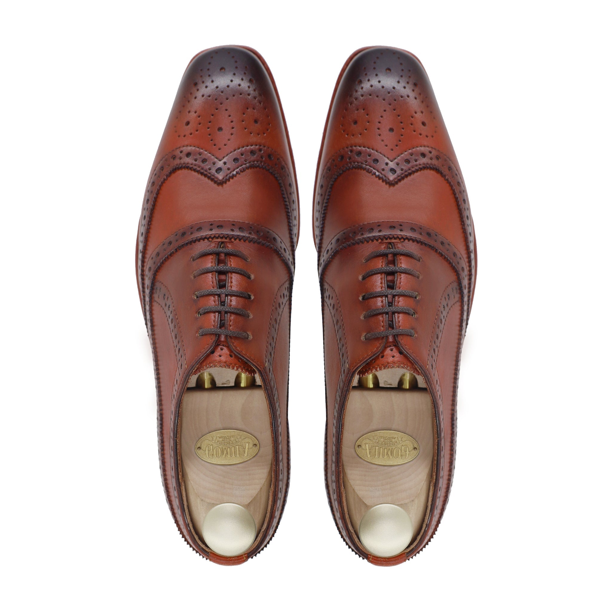 Takara - Men's Reddish Brown Calf Leather Oxford Shoe