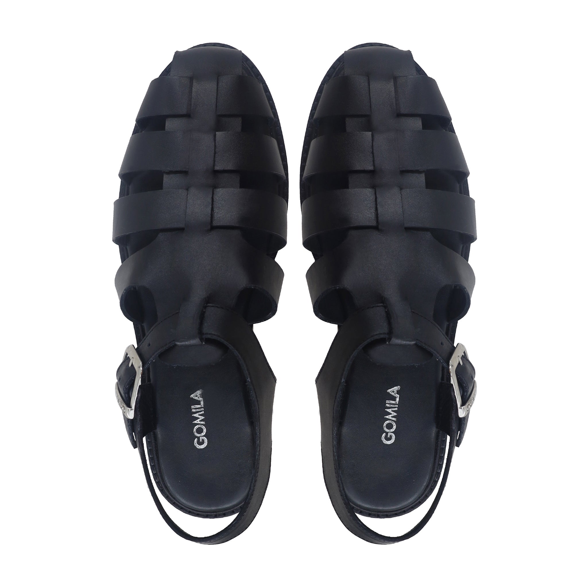 Balmo - Men's Black Calf Leather Sandal