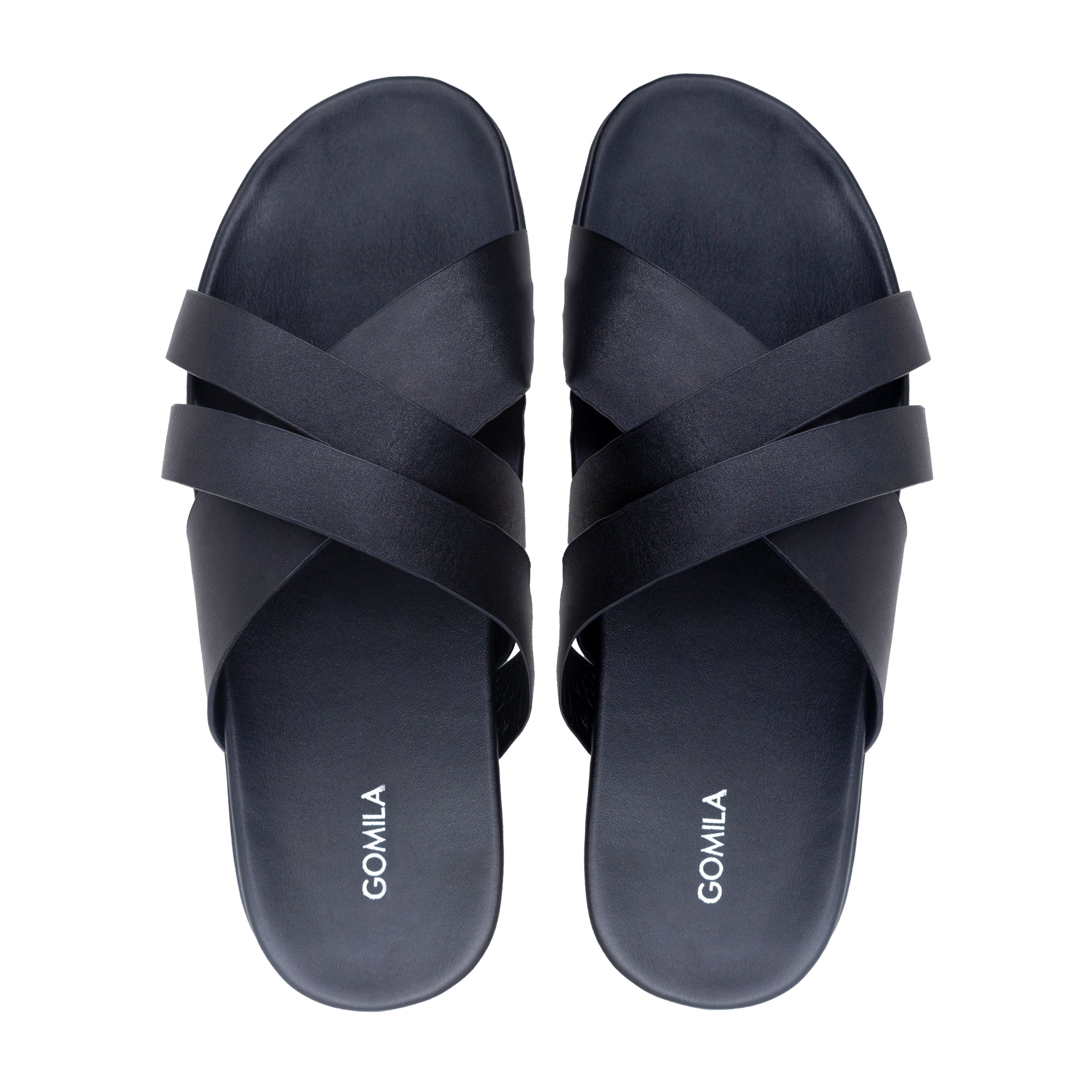 Vortex - Men's Black Calf Leather Slipper