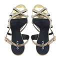 Lily - Women's Silver and Golden Strapped Heels