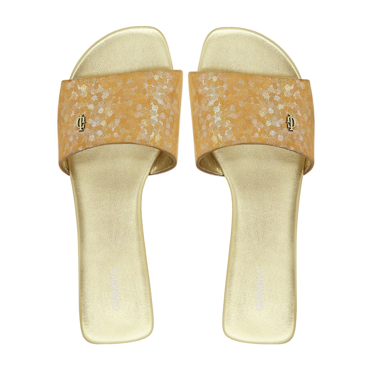 Abbie  - Women's Orange and Golden Slipper